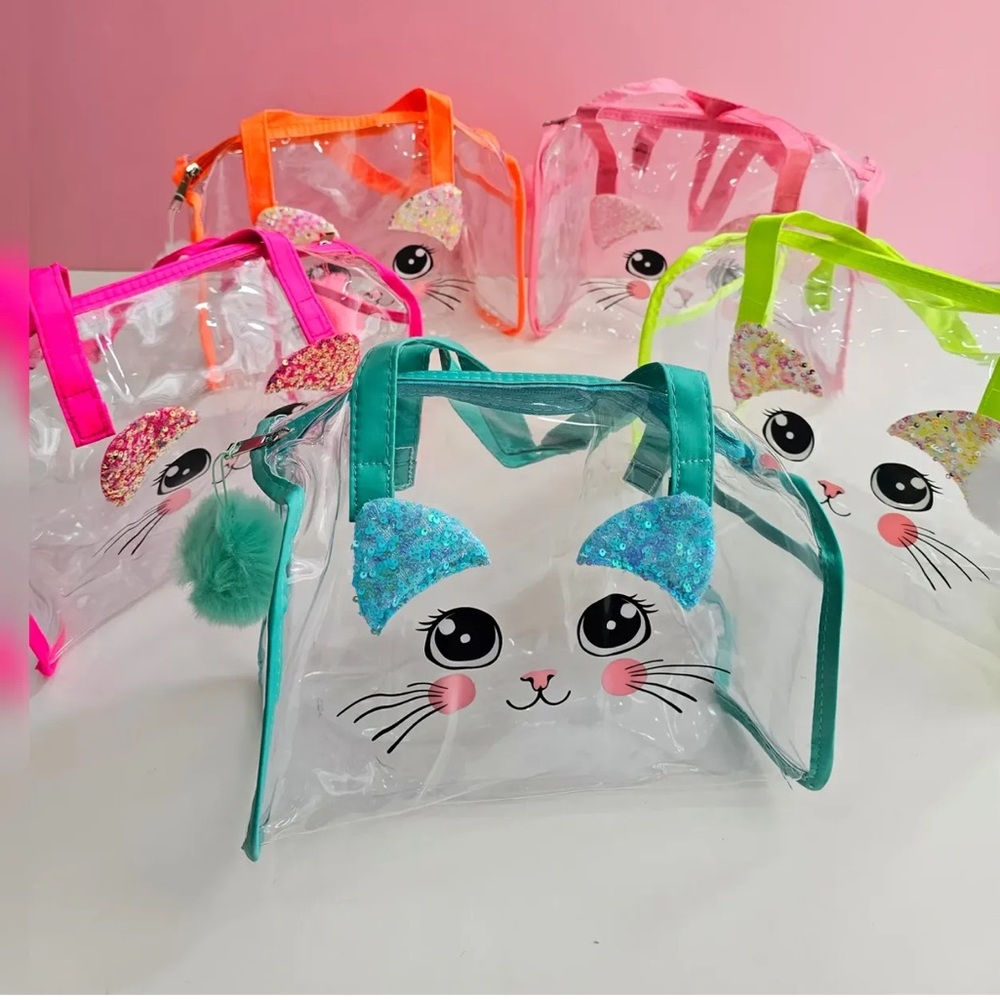 New Cute Transparent Cat Face Bags